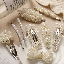 Yobest Fashion Pearl Hair Clip for Women Elegant Korean Design Snap Barrette Stick Hairpin Hair Styling Accessories