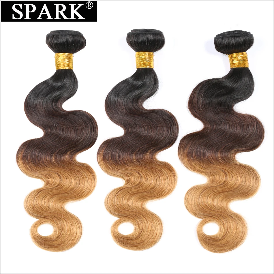 Spark Hair Ombre Brazilian Body Wave Hair 1/3/4 Bundles 100% Human Hair Weave Bundles 10-26inch 1B/4/30 & 27 Remy Hair Extension Spark Hair Ombre Brazilian Body Wave Hair 1/3/4 Bundles 100% Human Hair Weave Bundles 10-26inch 1B/4/30 & 27 Remy Hair Extension