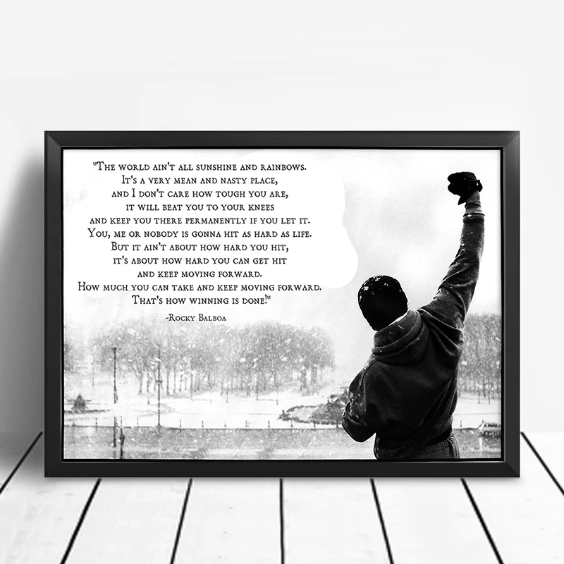 Rocky Balboa Motivational Quote Movie TV Film Picture Poster UNFRAMED