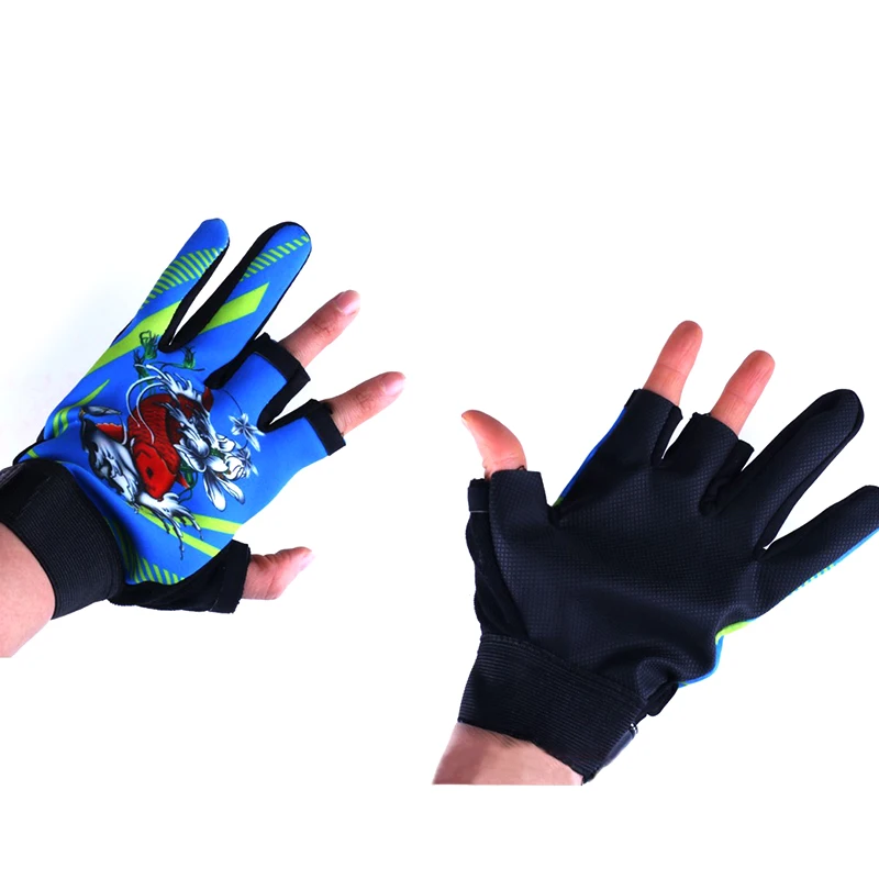 

Men and women fashion fishing gloves Outdoor Non-slip Fishing Protective Three Fingers Cut Sports Half Finger