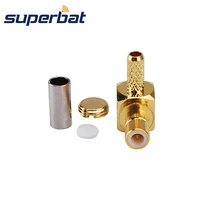 RF разъем Superbat SMB обжимной разъем Женский правый угол для коаксиального кабеля RG174, RG316, LMR100