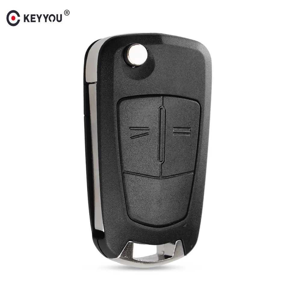 

KEYYOU 2 Buttons Flip Remote Folding Car Key Fob Shell Case For Opel Vauxhall Astra Zafira Frontera Omega Vectra Auto Key Case