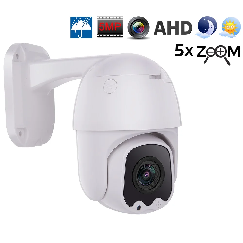 Купольная мини камера USAFEQLO AHD5MP 5X купольная PTZ 5MP AHD инфракрасная наружного