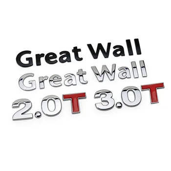 

For Great Wall 2.0T 3.0T Haval Wey VV7S C20r M2 M4 C50 C30 M1 V80 3D Metal Car Logo Tail Emblem Badge Sticker Decoration Decals