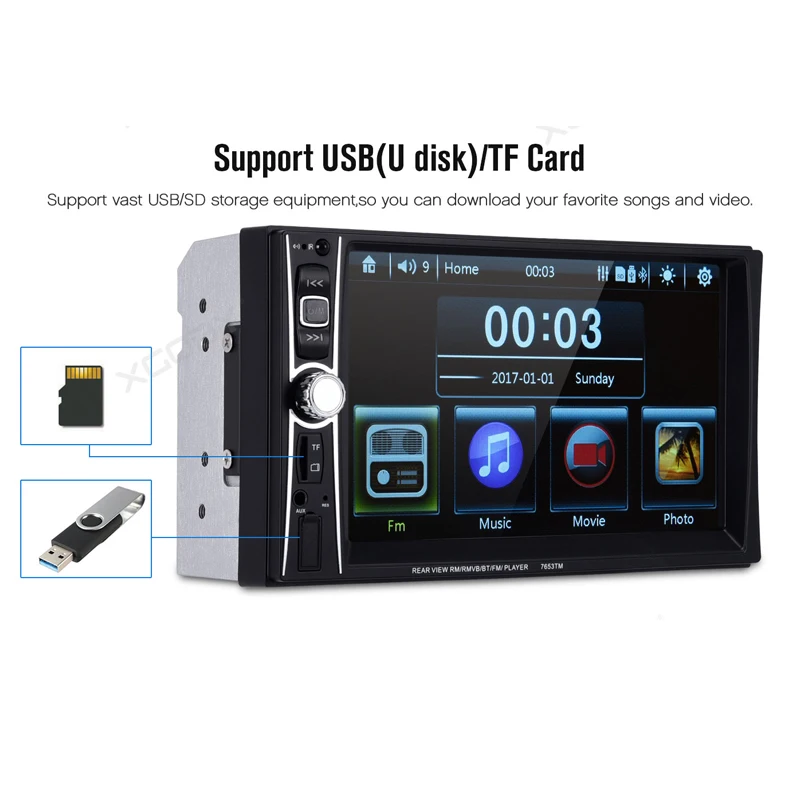 Автомагнитола 2 Din MP5 плеер 6 дюйма Bluetooth громкая связь автомобильное аудио USB FM AUX