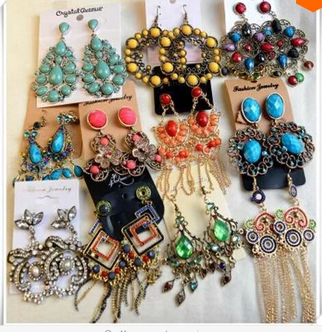 Богемный MS Ретро Личность преувеличены Длинные серьги сплава 20 пар Смешанные Серьги