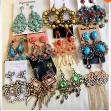 Богемный MS Ретро Личность преувеличены Длинные серьги сплава 20 пар Смешанные Серьги