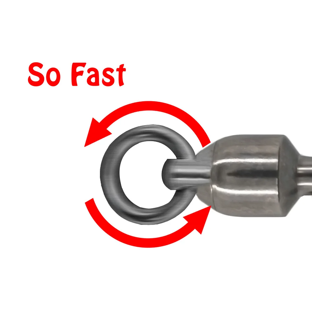 Гиена 50 шт. шарикоподшипник рыболовный поворотный/твердое кольцо латунь/никель Морская Рыбалка Вертлюги разъем Size1#-8