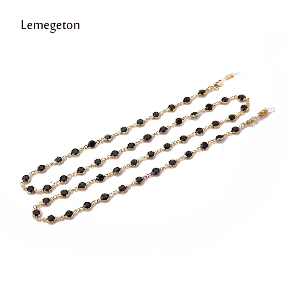 Lemegeton черные хрустальные бусины очки с цепочкой шнур для очков веревка чтения