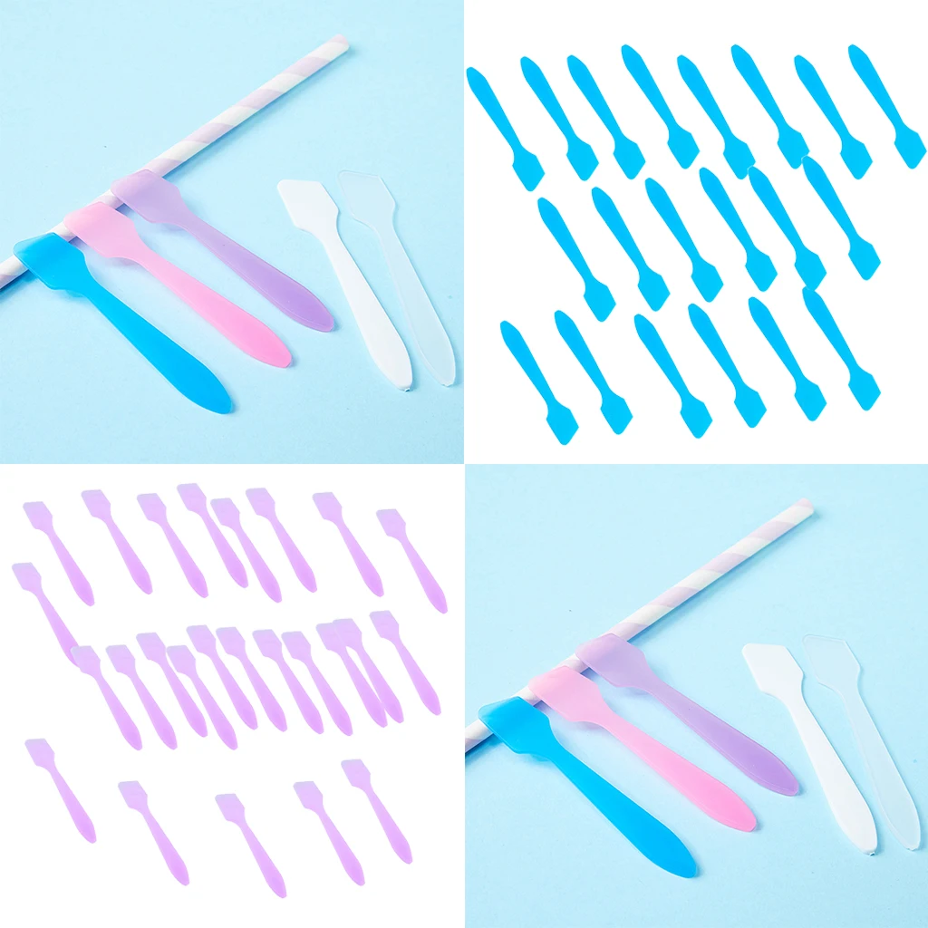 

200Pcs Plastic Spatula Disposable Cosmetic Spoon Skin Care Cream Face Mask Mixing Spoon Beauty Tool