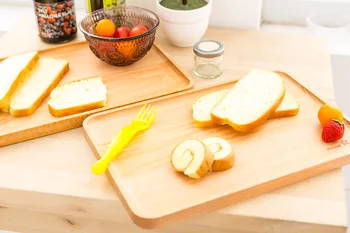 

Large Birch Wood unfinished Serving Tray Serving Platters for Tea Coffee Wine, bread, Eco-friendly, Rectangular