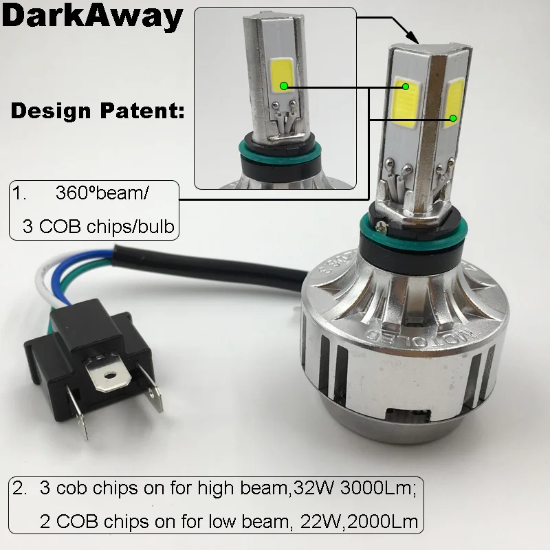 Motorcycle LED Headlight LH-M3SH4-3