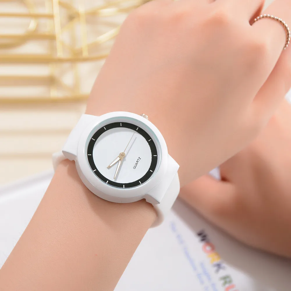 Женские кварцевые наручные часы reloj mujer модный силиконовый ремешок Кварцевые