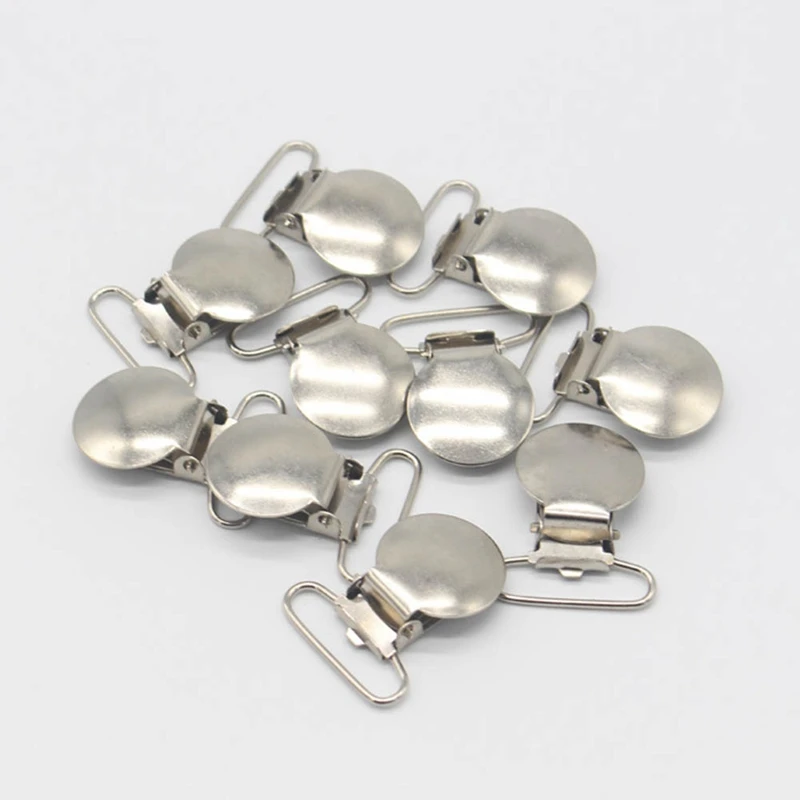 

5pcs/Lot Metal Baby Pacifier Clips Solid Color Holders Cute Infant Soother Clasps Holders Accessories