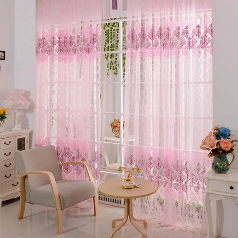 

Totem Voile Door Curtain Window Room Drape Divider Transparent Sheer Valance 1 x 2 CM AA