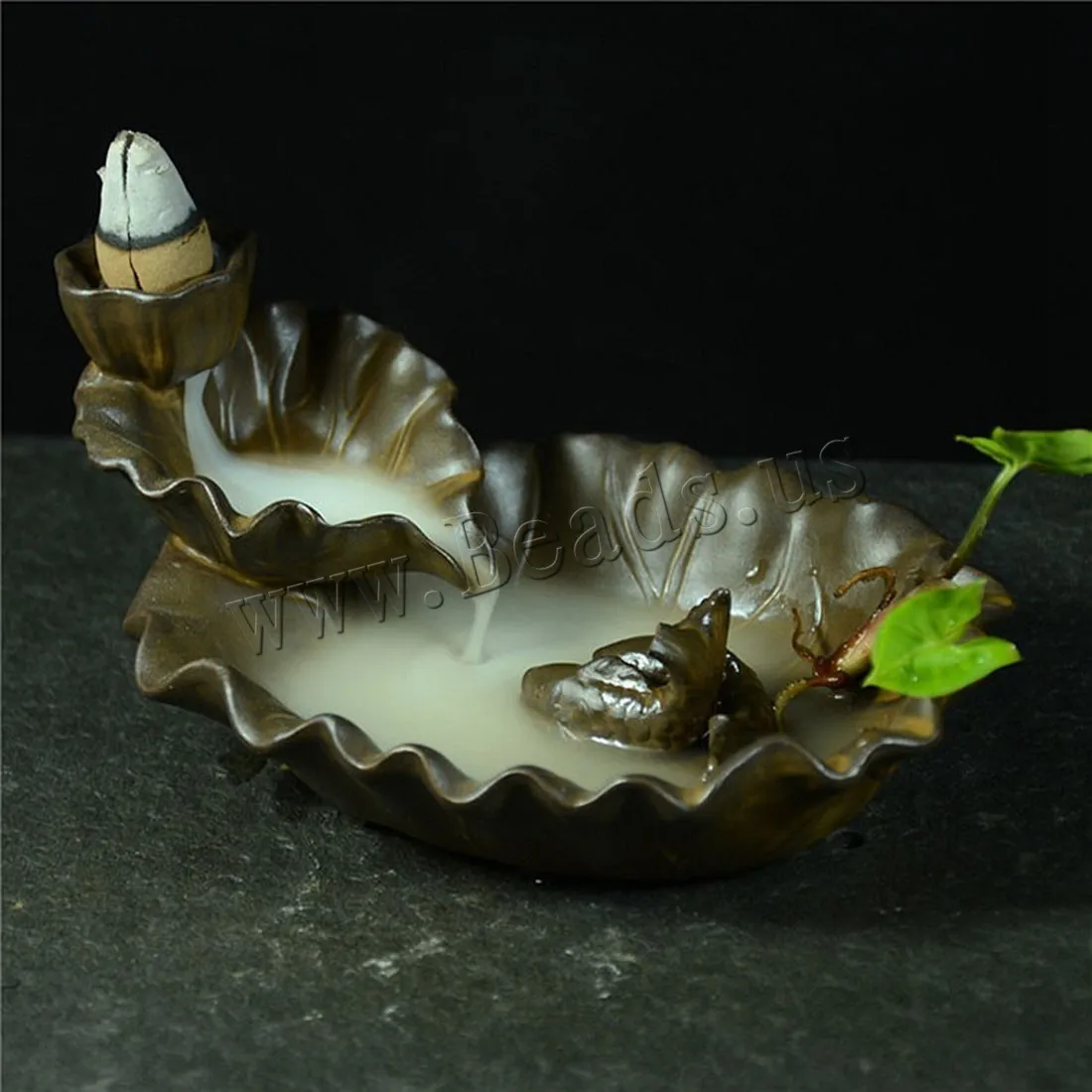 

Lotus Flower Censer Backflow Incense Burner Ceramic Aromatherapy Furnace Aromatic Incense Holder Use In Home Office Teahouse