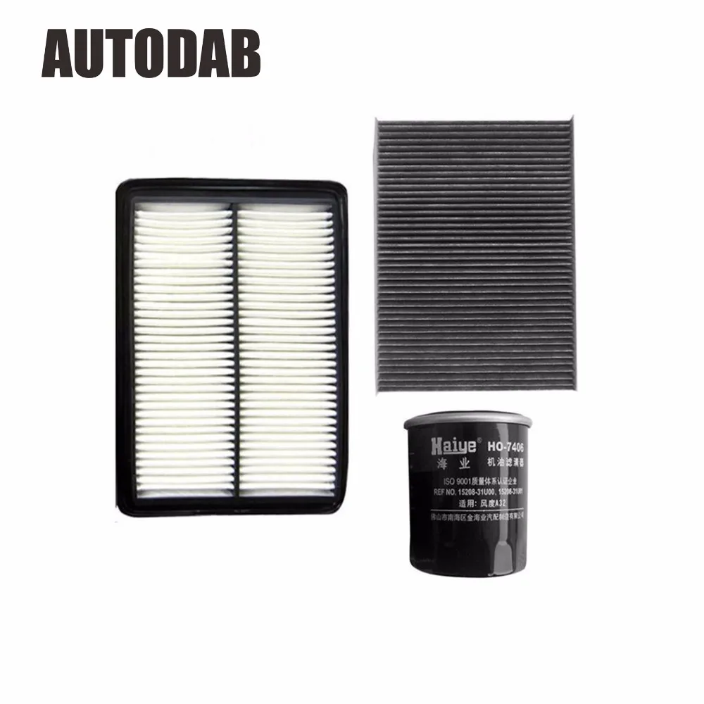 

High Quality filters for Nissan X-Trail 2.0L 2.5L Qashqai 2.0L air filter+oil filter+cabin filter