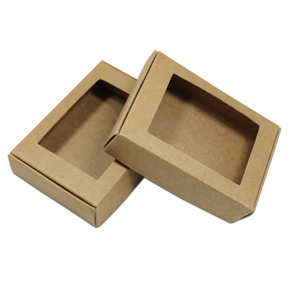 Коричневый круглый квадратный полый крафт-бумага упаковочная коробка Свадебная вечеринка упаковка подарок конфеты ювелирные изделия жемчуг мыло ручной работы в коробке