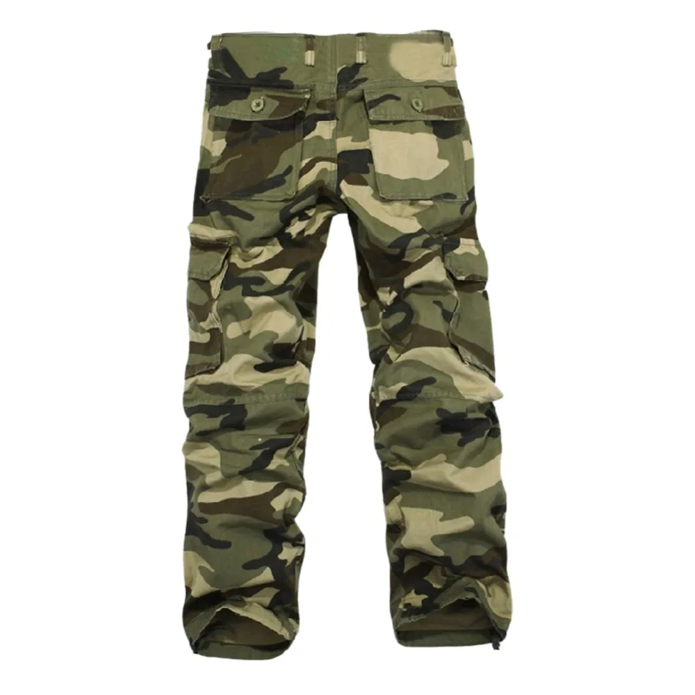 Модные мужские камуфляжные штаны с карманами, повседневные утепленные штаны, армейские военные стильные штаны для бега, тактические мужские камуфляжные армейские брюки-карго