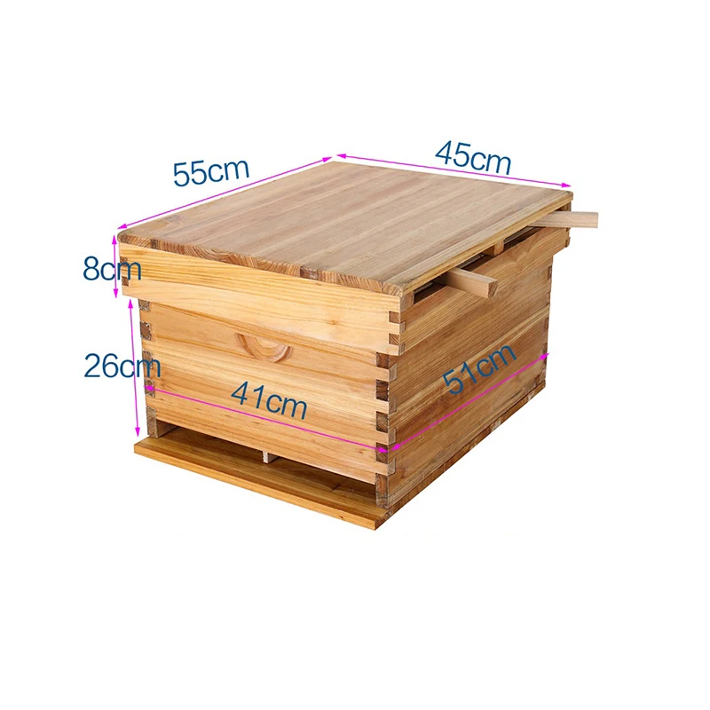 Пчеловодство коробка с пчелами полный живое дно вареная восковая пихта коробка с пчелами весь набор полуфабрикат коробка-гнездо novice инструмент пчеловода apcultura