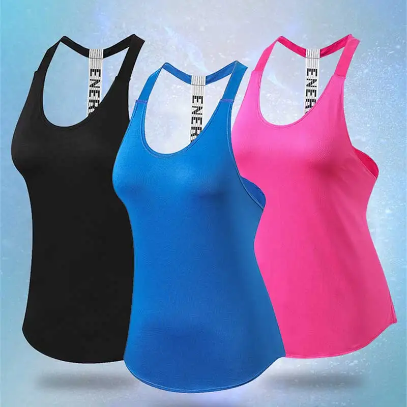 2017 Women Pro Gym Sports Tank T Shirt Yoga Workout Vest Fitness