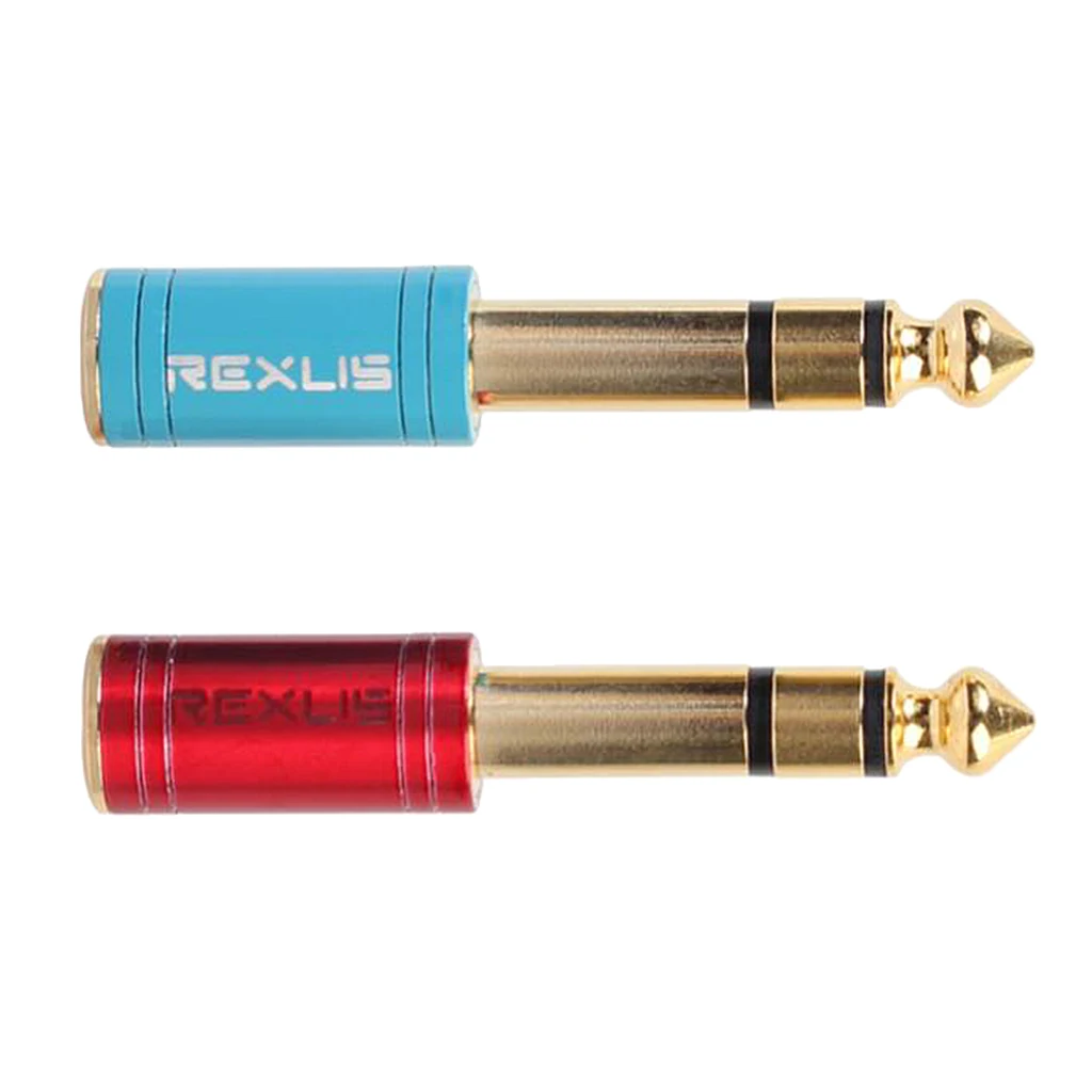 6.35mm Male to 3.5mm Female Stereo Headphone Jack Audio Adapter Converter for Headphone Earphone
