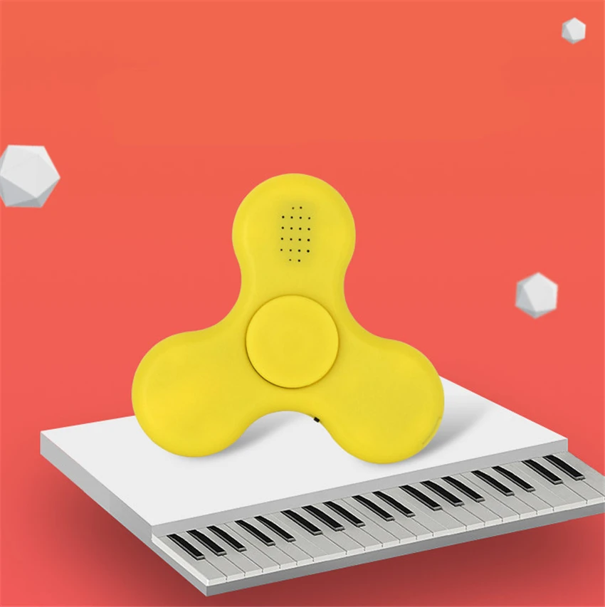 Модный Bluetooth динамик ручной Спиннер светодиодный светильник перезаряжаемый снимающий стресс ручной палец музыкальный Гироскопический на кончик пальца игрушки