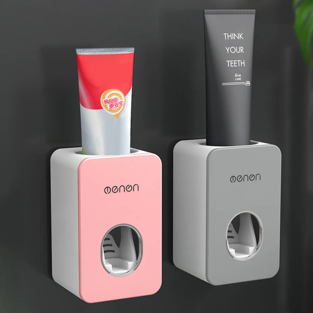 Automatic Toothpaste Dispenser Dust-proof Toothbrush Holder Wall Mount Stand Toothpaste Squeezers Home Bathroom Accessories Automatic Toothpaste Dispenser Dust-proof Toothbrush Holder Wall Mount Stand Toothpaste Squeezers Home Bathroom Accessories