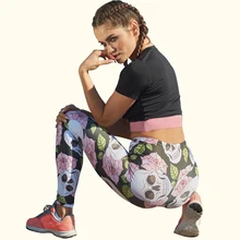 

Pink Skull Leggings Push Up Fitness High Waist Elastic Leggings Causal Pants 2018 Fashion Print Leging Womens Workout Clothing
