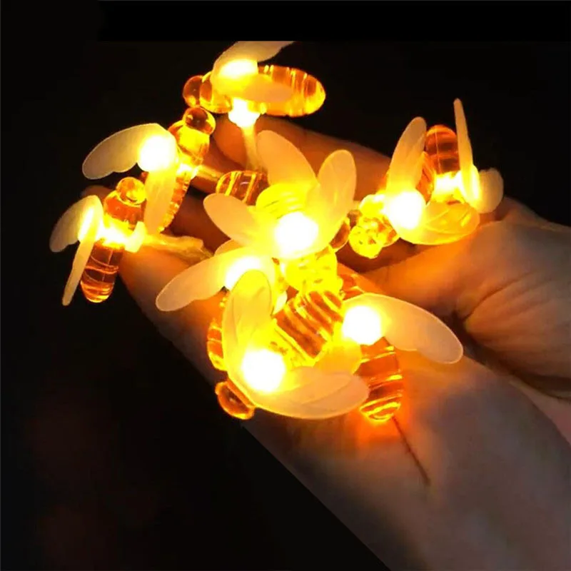 Cute Bee LED Novelty Fairy String Light AA Battery Powered Indoor