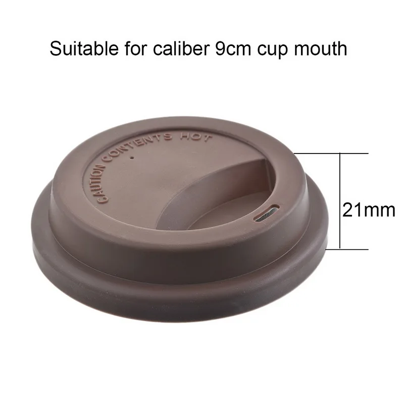 1PC Coffee Food Grade Dustproof Silicone Cover Circular Seal Single Layer Ceramic Glassr Silicone Cup Lid