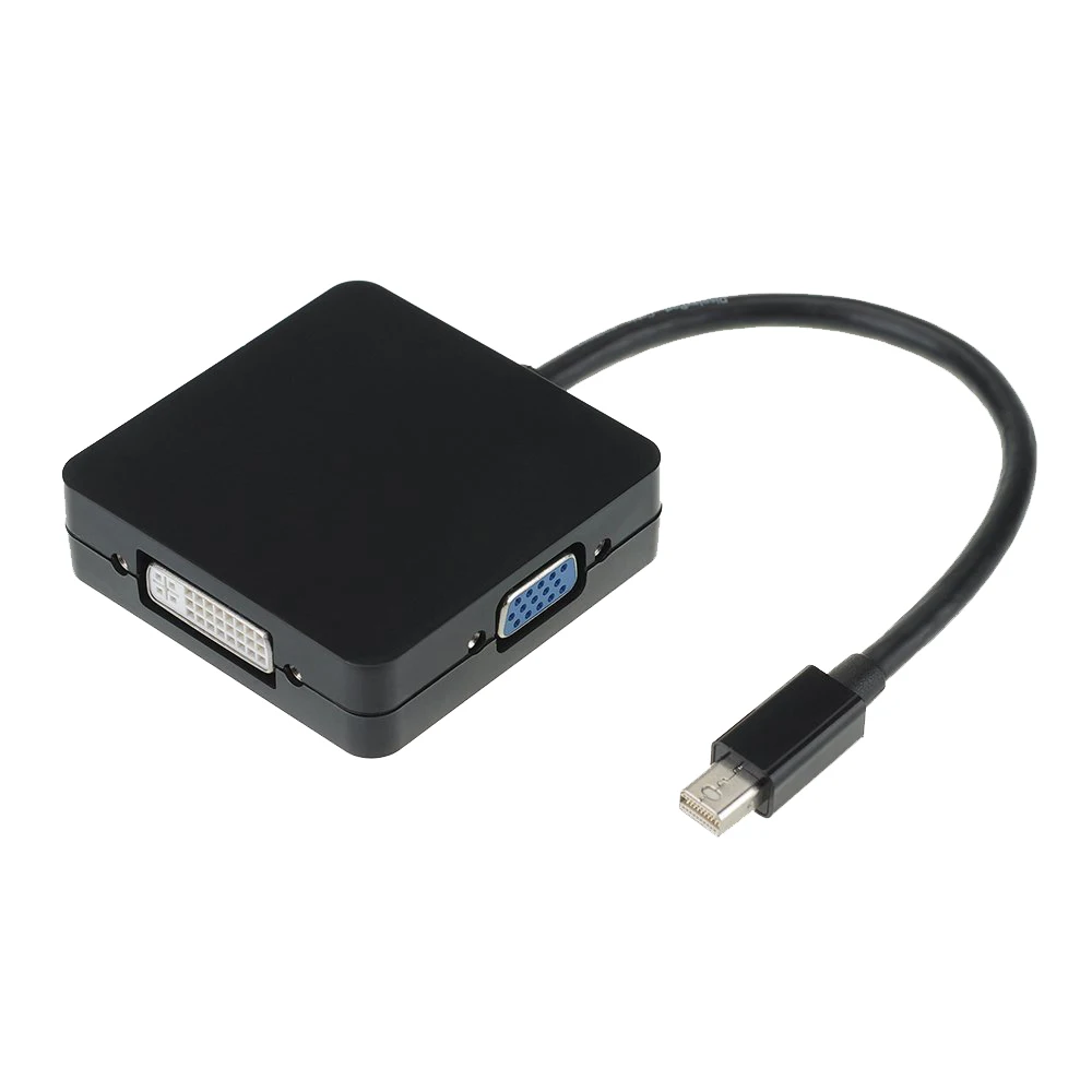 AAAE Top 3 in 1 Mini DisplayPort to HDMI / DVI VGA Display Port Adapter Cable for Mac Book Air Pro iMac | Электроника