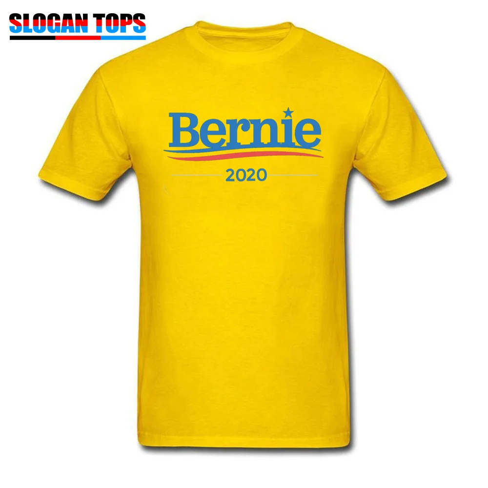 Bernie Sanders 2020 Campaign -5966 Funny Casual T-shirts Crew Neck 100% Cotton Tops T Shirt for Men Top T-shirts NEW YEAR DAY Bernie Sanders 2020 Campaign -5966 yellow