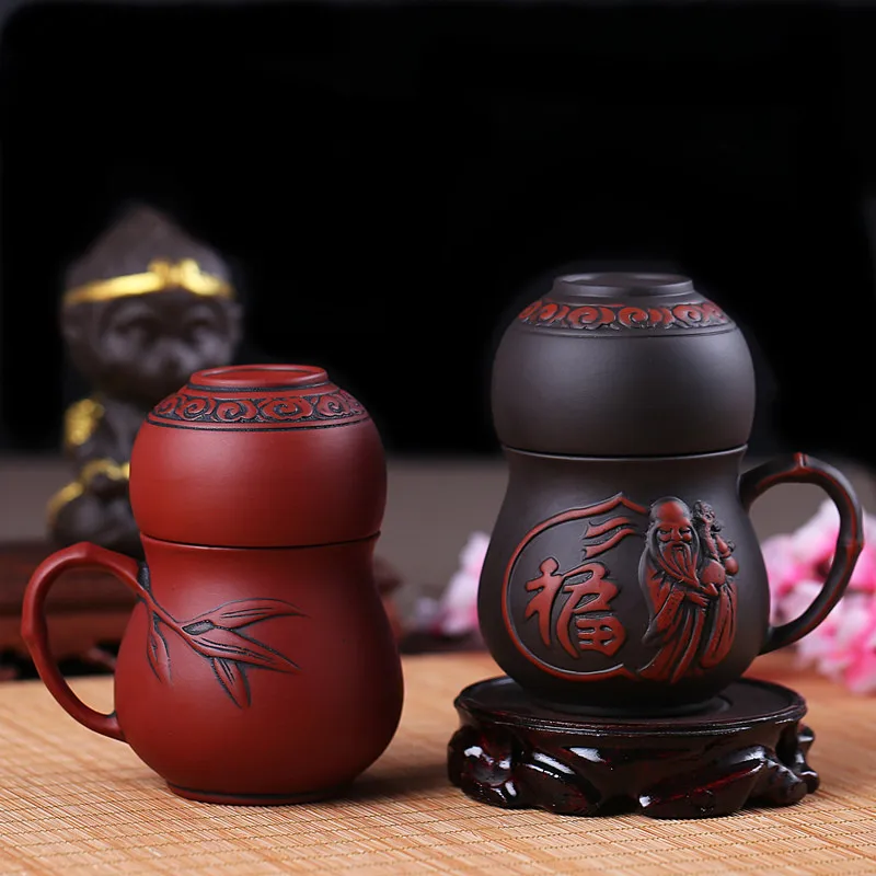 Koop Traditionele Chinese Paarse Klei mok kerst mok kopjes en mokken grinch kerst Cover cup I023