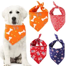 Catton двухслойный двойной узор бандана для животных шарф T-riangle нагрудники для подстилка для собаки Мода не легко грязный милый