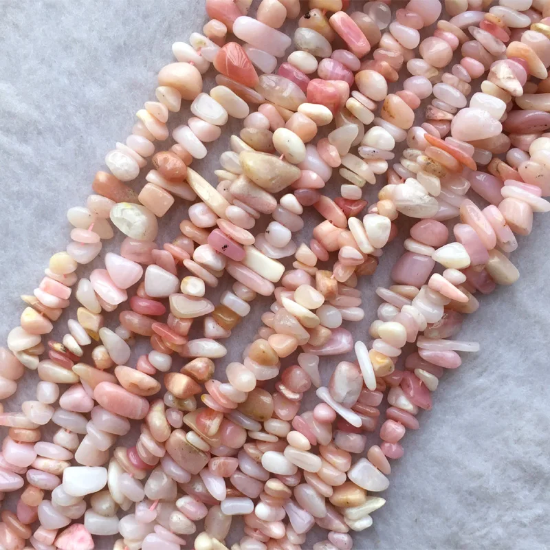 

High Quality Natural Genuine Peru Pink Opal Nugget Chip Loose Beads Fit Jewelry 3x8mm 15" 05595