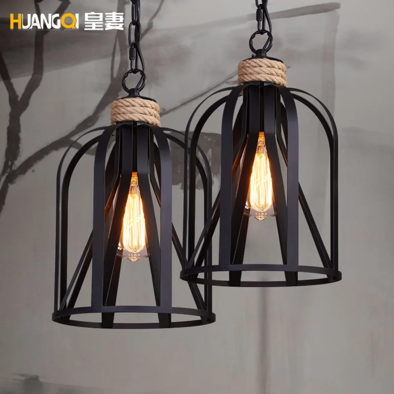

American Iron Retro droplight chandelier bar coffee clothing store dining room lamp