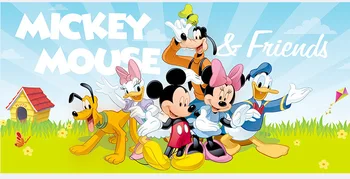 

70x140cm Cute Mickey Minnie Cotton Beach Towel Bath Towel Soft Water Absorbing Breathable Adult Beach Towel Blanket Throw Gift