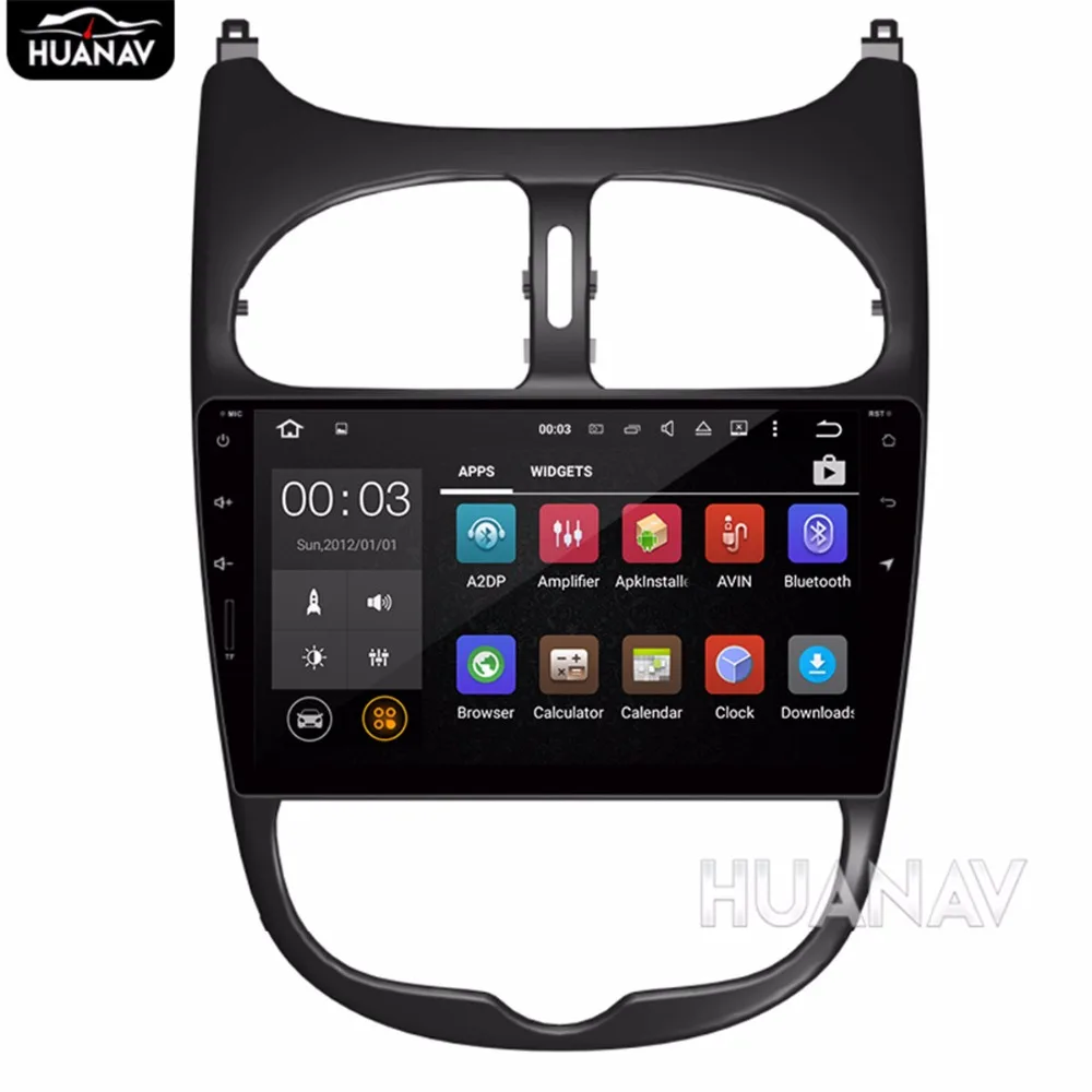 Excellent Android8.0 4GB+32GB/Android7.1 2GB+16GB Car DVD player GPS navigation for Peugeot 206 2000-2016 Car GPS Navigation Head Unit 2