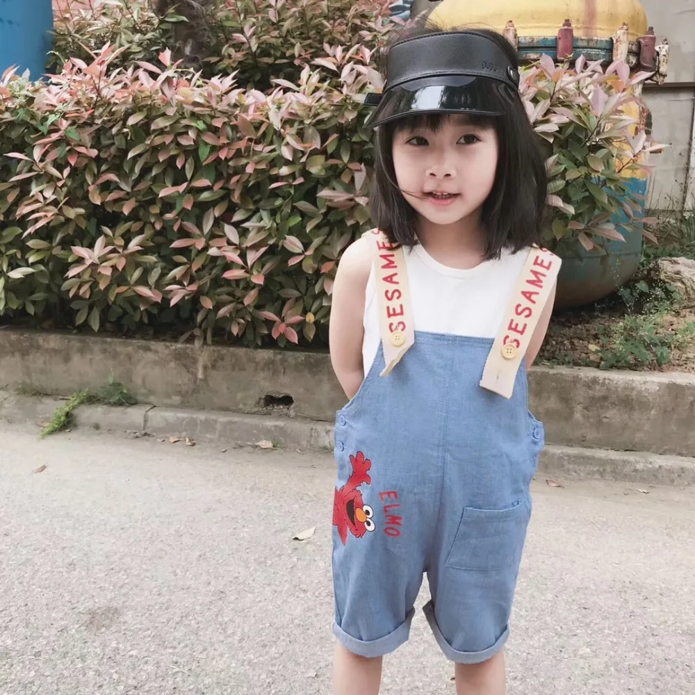 

2019 Baby Toddler Overalls Children's Shorts Kid's Strap Shorts For Boys And Girls Solid Blue Boy Girl Jumpsuit