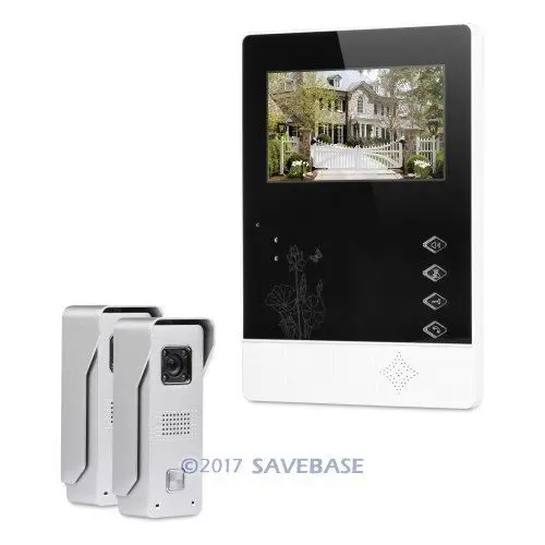 

HOMSECUR Hand-fee 4.3inch Video Door Intercom System with Sensor-controlled White LED Lights