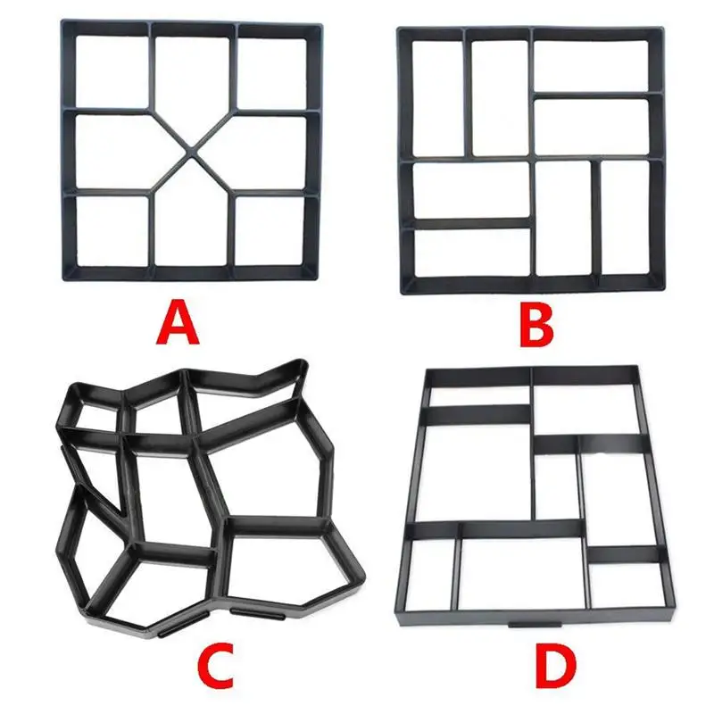Пластиковая форма для изготовления дорожек DIY вручную для укладки цемента и кирпича для украшения сада(модель A