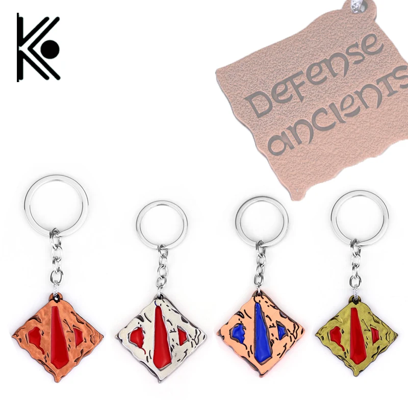 

4 style New online games around wholesale new DOTA2 flag keychain dota 2 metal alloy key chain For fans souvenirs