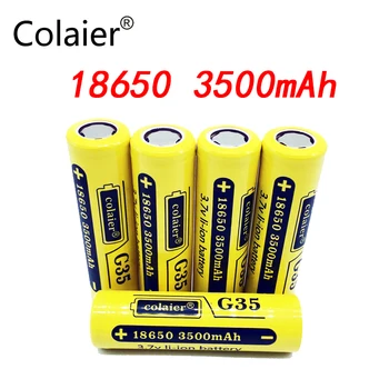 

5PCS Colaier G35 18650 3500mAh 3.7V Li-Ion Rechargeable Battery 20A Lithium Battery High Drain For Flashinglight