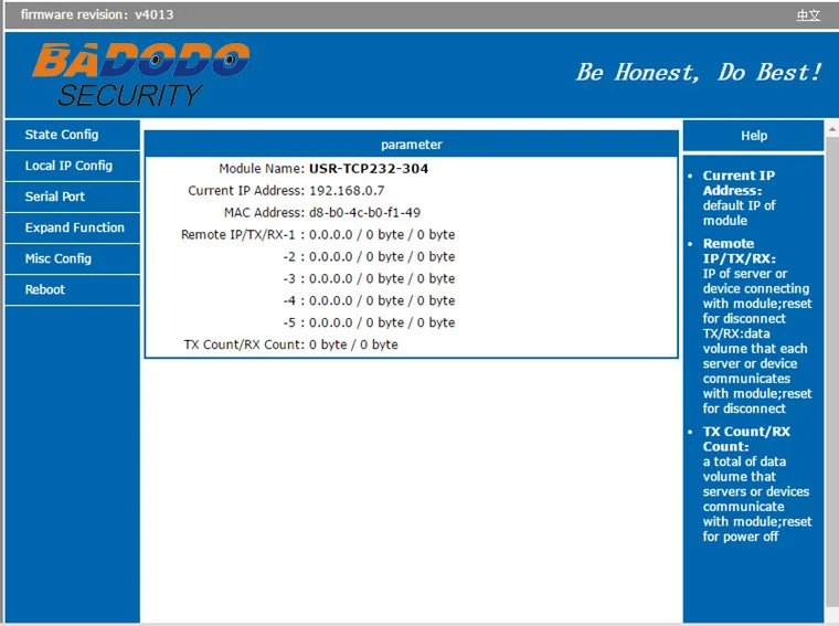 USR-TCP232-304 последовательный RS485 к Ethernet конвертер TCP/IP изменить MAC адрес