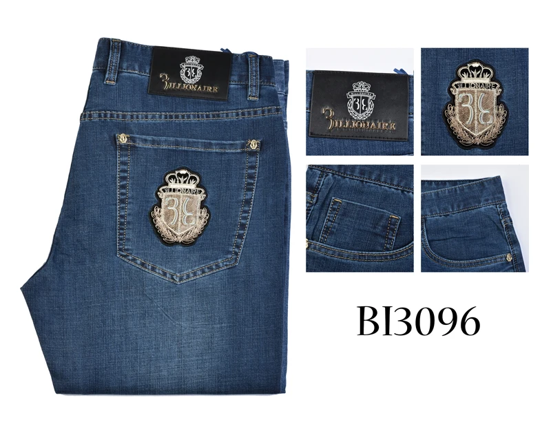 

BILLIONAIRE Jeans men 2019 launching Fashion embroidery pattern solid color high fabric gentleman variou size free shipping