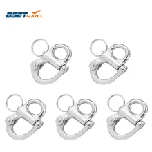 5 шт. нержавеющая сталь 316 такелаж Парусная фиксированная Скоба фиксация Глаз Карабин парусная лодка яхта для отдыха на открытом воздухе