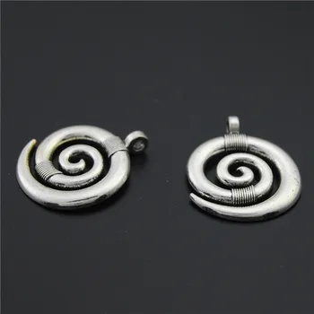 

5PCS Vortex Eddy Spiral Charm Pendant Necklace For Men Women National Jewelry A2275