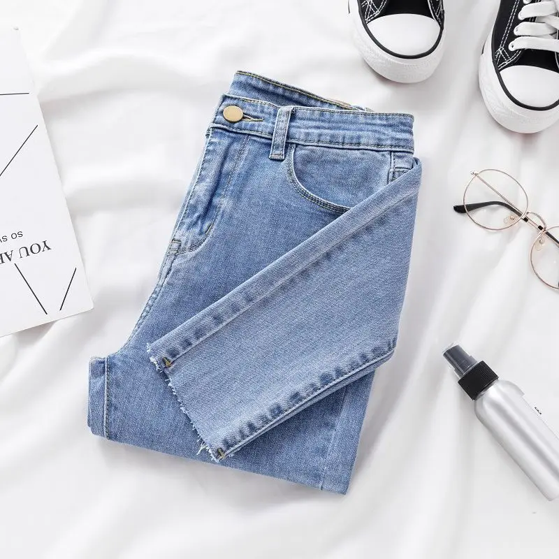 Skinny Jeans for Women Female Denim pencil Pants Mid Waist Black Color Stretch Elastic Blue Pencil Jeans Plus Size Skinny Jeans for Women Female Denim pencil Pants Mid Waist Black Color Stretch Elastic Blue Pencil Jeans Plus Size