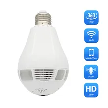 ZILNK 2.0MP Bulb Light Wireless IP Camera Fisheye 360 Degree Panoramic Lamp WI-FI Camera Two Way Audio Home Security CCTV VR Cam